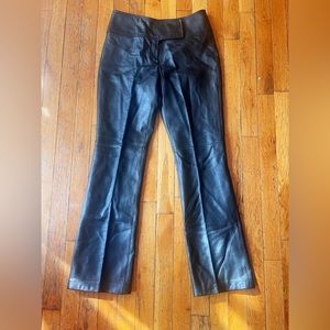 Context low rise leather flared pants - size 2P